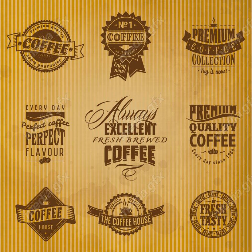 طرح لوگو وکتور قهوه کافی شاپ MV002466