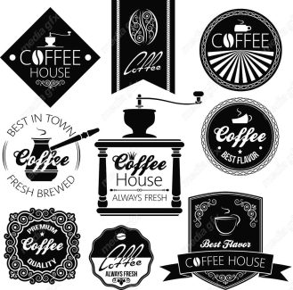 طرح لوگو وکتور قهوه کافی شاپ MV002469