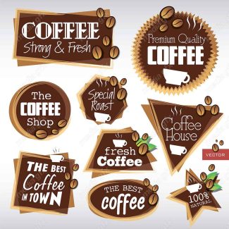 طرح لوگو وکتور قهوه کافی شاپ MV002470