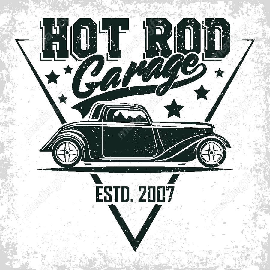 وکتور طرح لوگوی ماشین کلاسیک و قدیمی MV002485