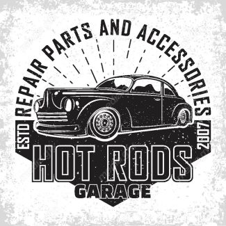 وکتور طرح لوگوی ماشین کلاسیک و قدیمی MV002491