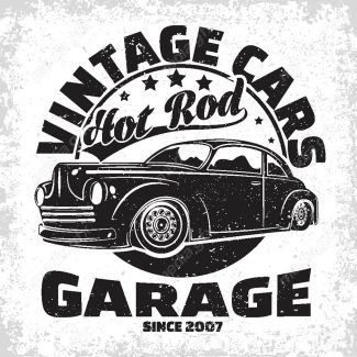 وکتور طرح لوگوی ماشین کلاسیک و قدیمی MV002492