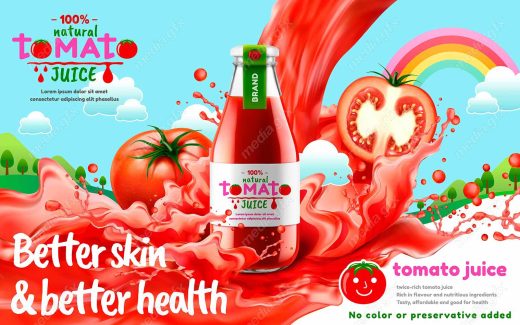 وکتور لیبل رب و سس گوجه فرنگی MV002499