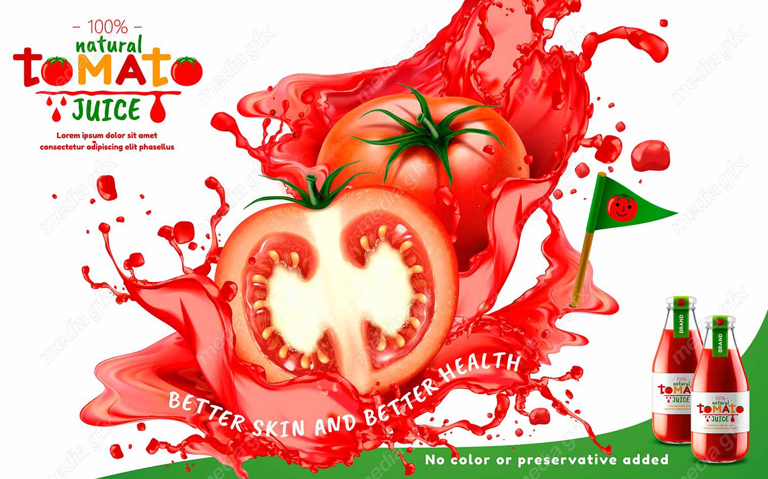 وکتور لیبل رب و سس گوجه فرنگی MV002501