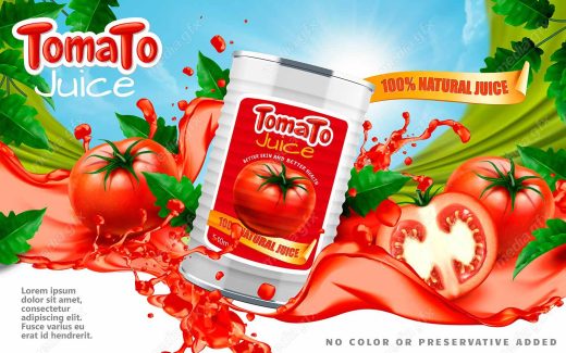 وکتور لیبل رب و سس گوجه فرنگی MV002505