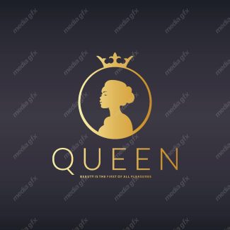 وکتور طرح لوگوی سالن زیبایی و عروس و آرایشگاه زنانه لاکچری طلایی MV002526