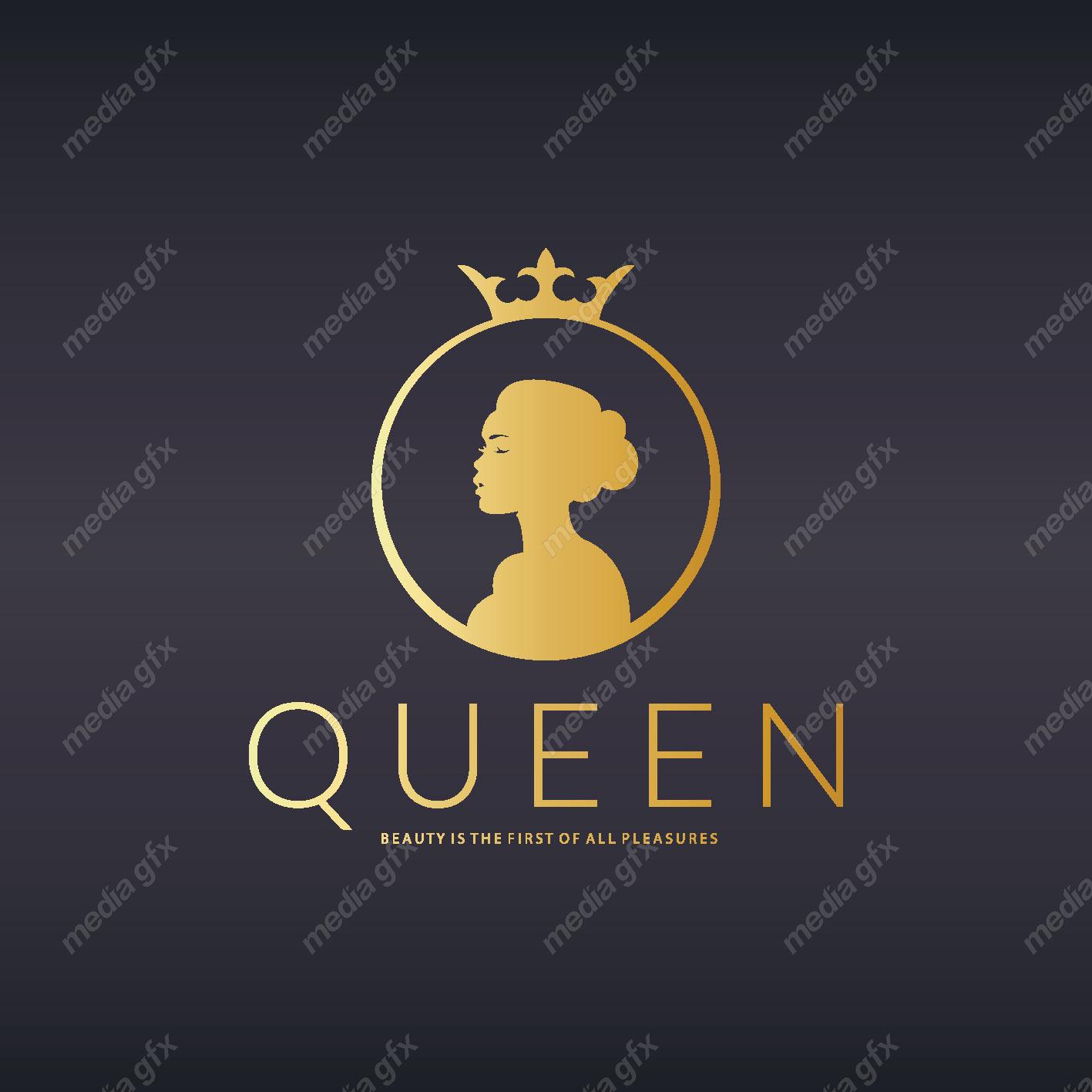 وکتور طرح لوگوی سالن زیبایی و عروس و آرایشگاه زنانه لاکچری طلایی MV002526