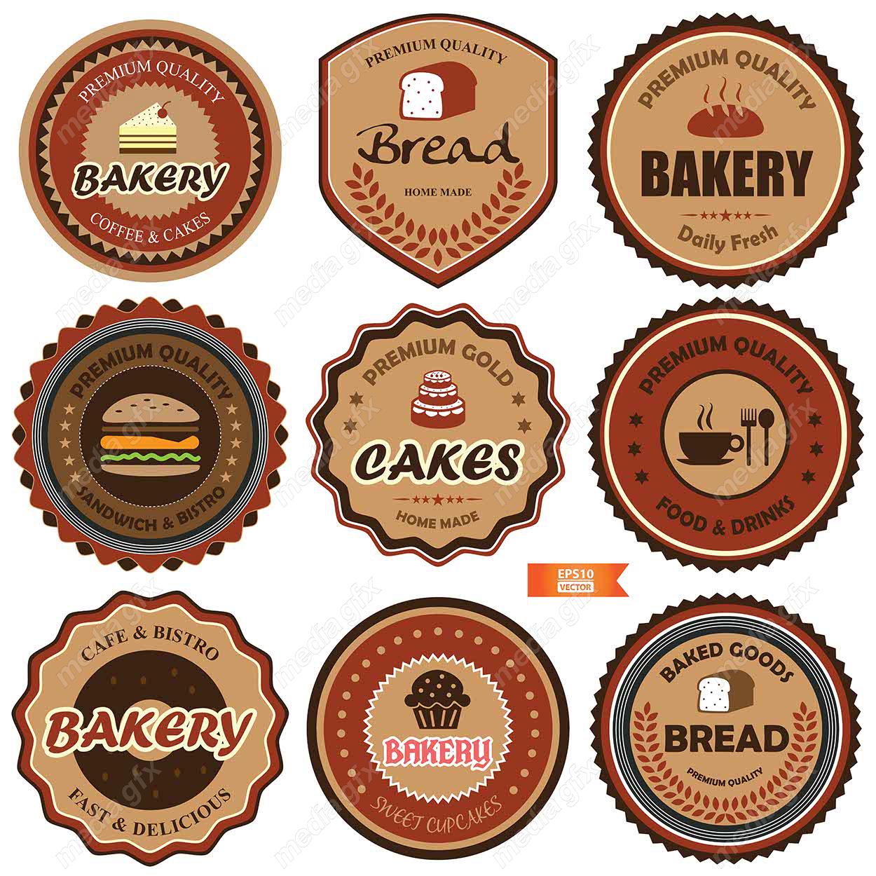 وکتور لوگو نانوایی و قنادی MV001977