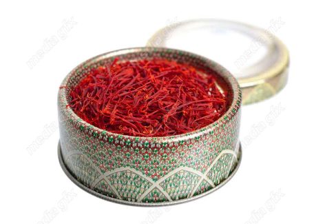 عکس با کیفیت زعفران درون ظرف خاتم MJ002541