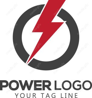 وکتور طرح لوگوی صاعقه، قدرت، رعد و برق و انرژی MV002609