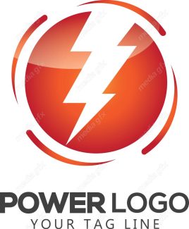 وکتور طرح لوگوی صاعقه، قدرت، رعد و برق و انرژی MV002610