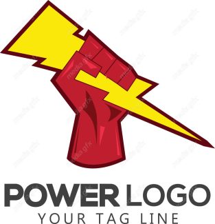 وکتور طرح لوگوی صاعقه، قدرت، رعد و برق و انرژی MV002611