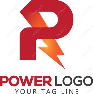 وکتور طرح لوگوی صاعقه، قدرت، رعد و برق و انرژی MV002613