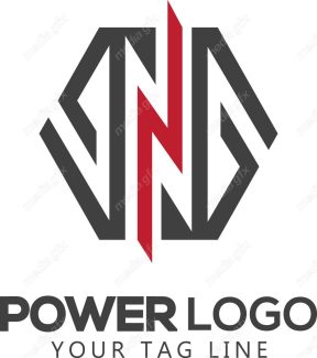 وکتور طرح لوگوی صاعقه، قدرت، رعد و برق و انرژی MV002619