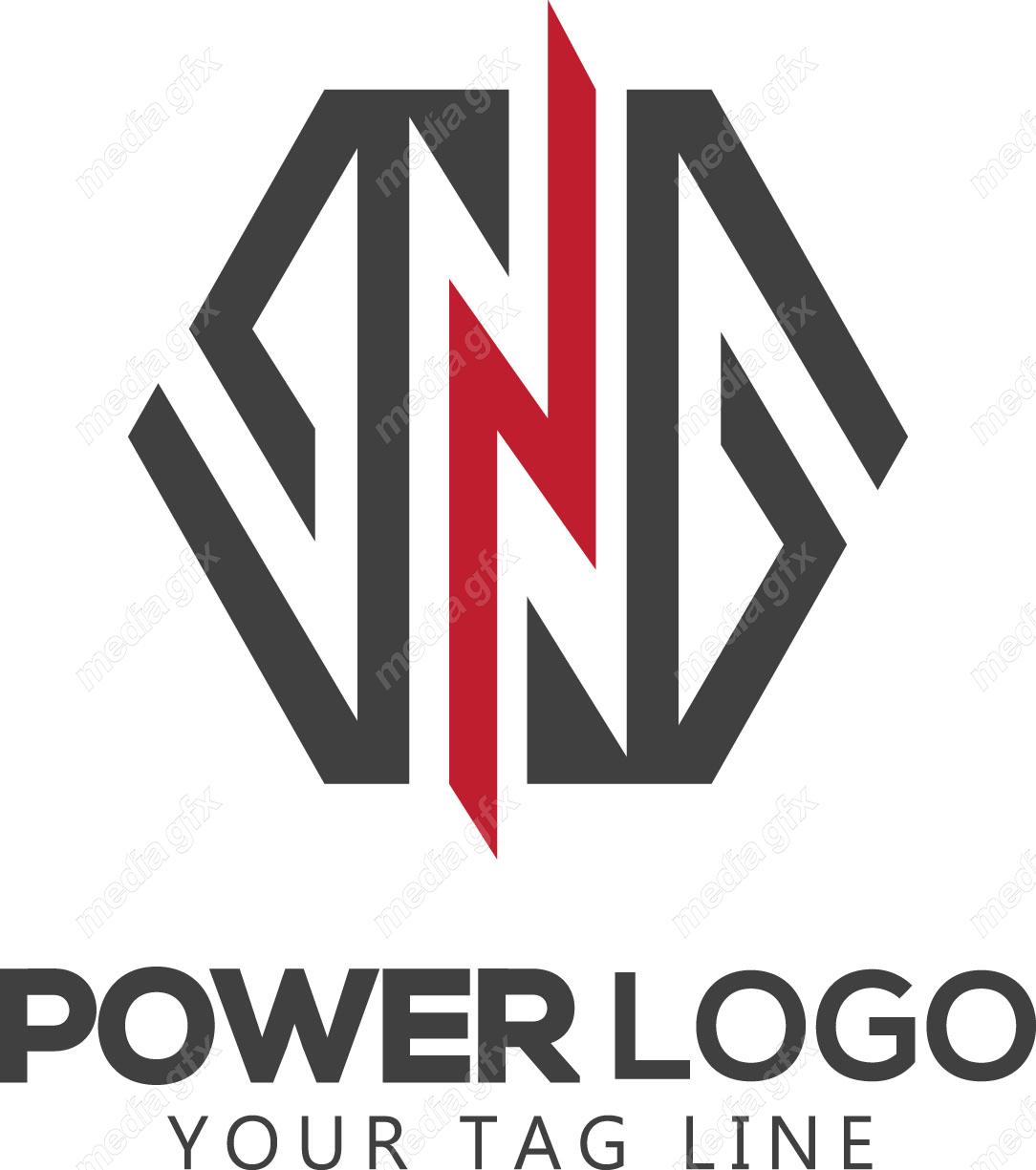 وکتور طرح لوگوی صاعقه، قدرت، رعد و برق و انرژی MV002619