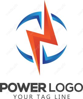 وکتور طرح لوگوی صاعقه، قدرت، رعد و برق و انرژی MV002620