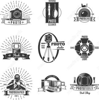 وکتور طرح لوگوی عکاس، دوربین عکاسی و فیلمبرداری و استودیو MV002648