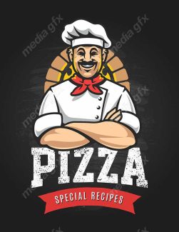 وکتور لوگو سرآشپز و نانوایی به سبک قدیم MV002655