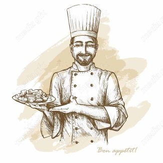 وکتور لوگو سرآشپز و نانوایی به سبک قدیم MV002657