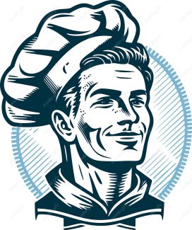 وکتور لوگو سرآشپز و نانوایی به سبک قدیم MV002670