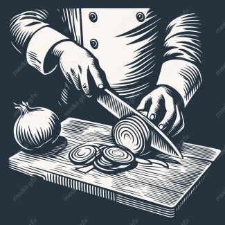 وکتور لوگو سرآشپز و نانوایی به سبک قدیم MV002682