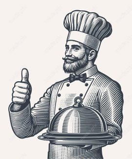 وکتور لوگو سرآشپز و نانوایی به سبک قدیم MV002688