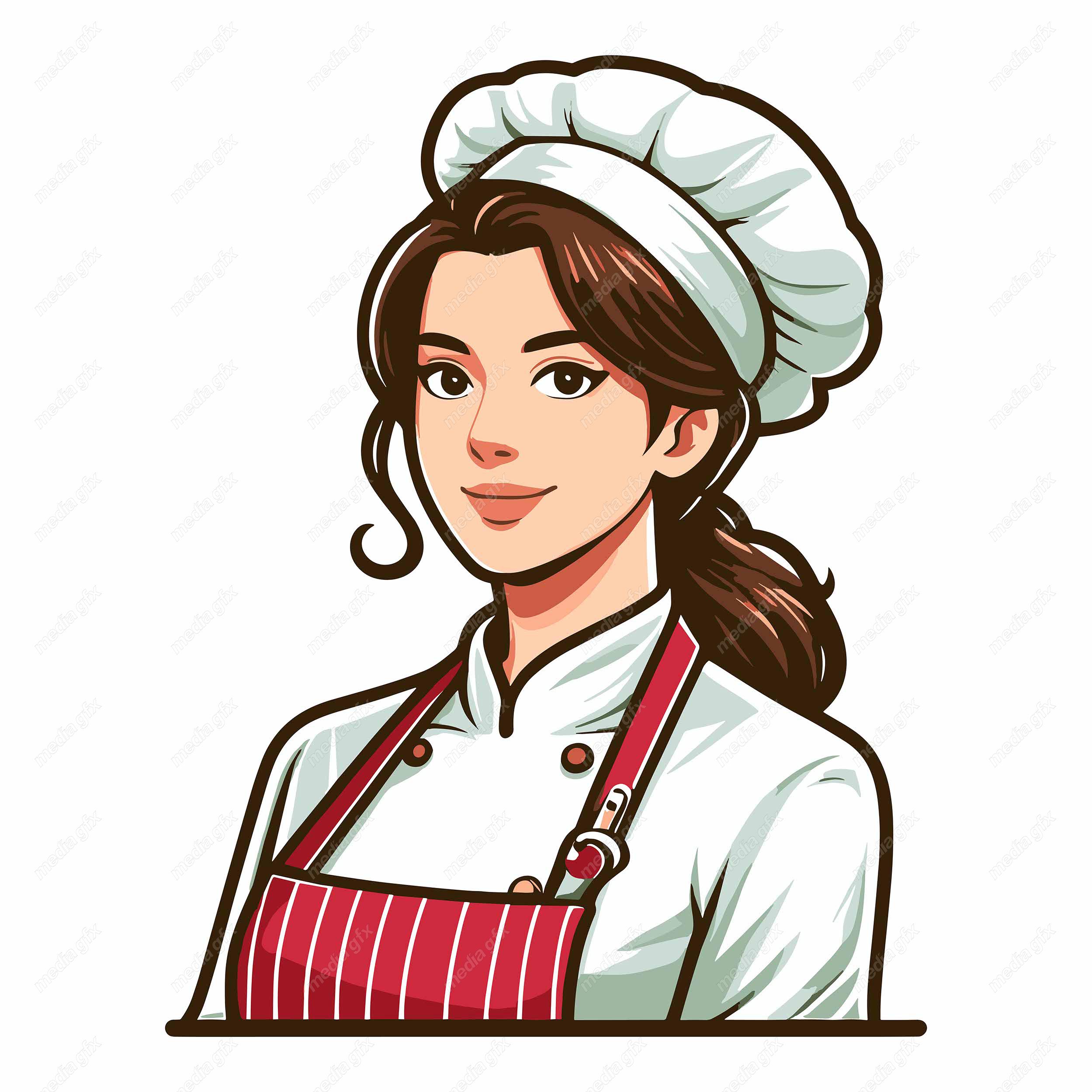 وکتور لوگو سرآشپز و نانوایی به سبک قدیم MV002692