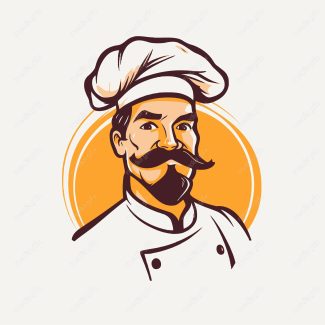 وکتور لوگو سرآشپز و نانوایی به سبک قدیم MV002702