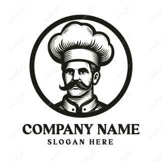 وکتور لوگو سرآشپز و نانوایی به سبک قدیم MV002708