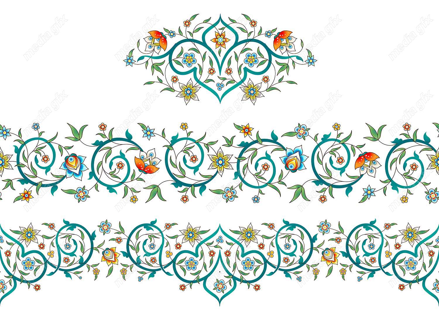 وکتور تذهیب اسلیمی MV002748