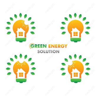 وکتور ست لوگو انرژی پاک سبز MV003339