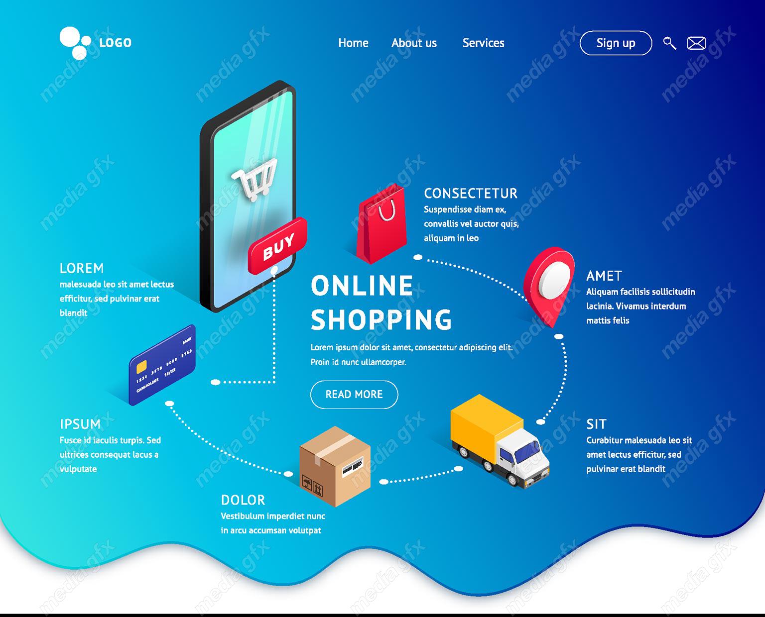 طرح آماده بنر وبسایت تحویل مرسوله پستی توسط پستچی MV003380