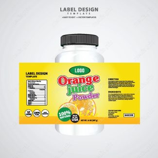 وکتور لیبل بسته بندی قوطی قرص و کپسول پلاستیکی MV003395