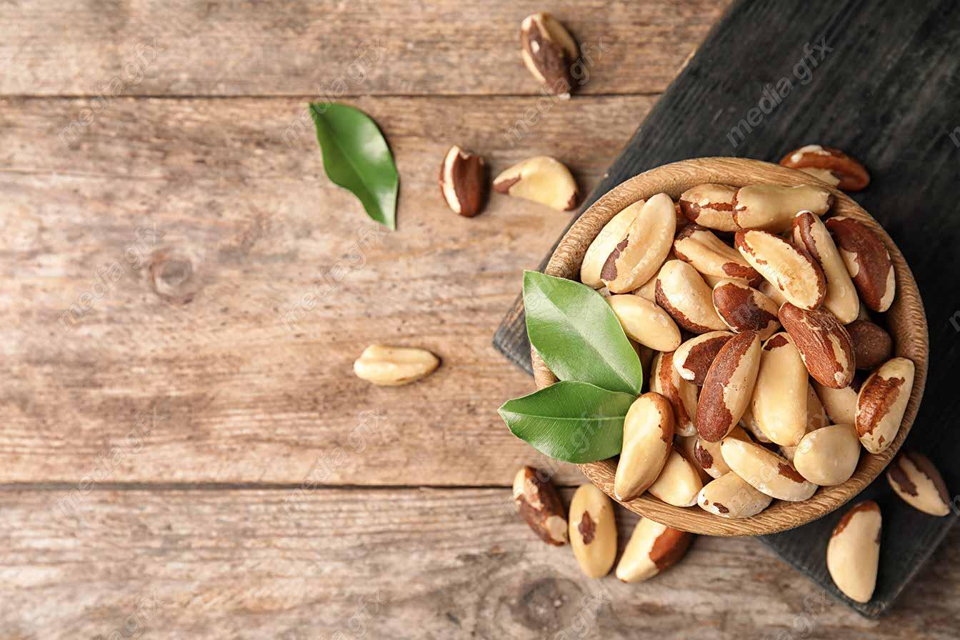 عکس با کیفیت آجیل مغز مخلوط درون ظرف  MJ003440