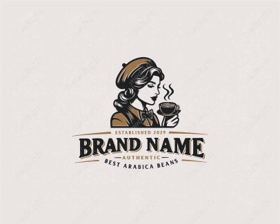 وکتور لوگوی قهوه و کافی شاپ قدیمی قهوه عربی باریستا MV003462