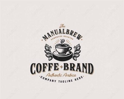 وکتور لوگوی قهوه و کافی شاپ قدیمی قهوه عربی باریستا MV003464
