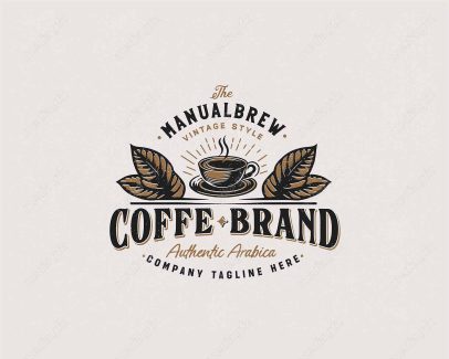 وکتور لوگوی قهوه و کافی شاپ قدیمی قهوه عربی باریستا MV003469