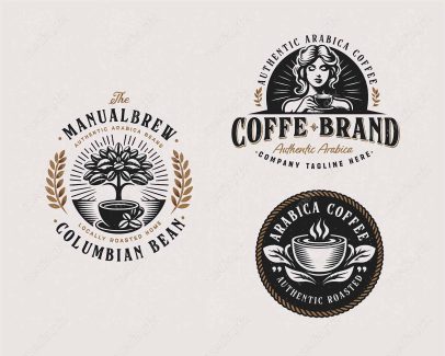 وکتور لوگوی قهوه و کافی شاپ قدیمی قهوه عربی باریستا MV003472