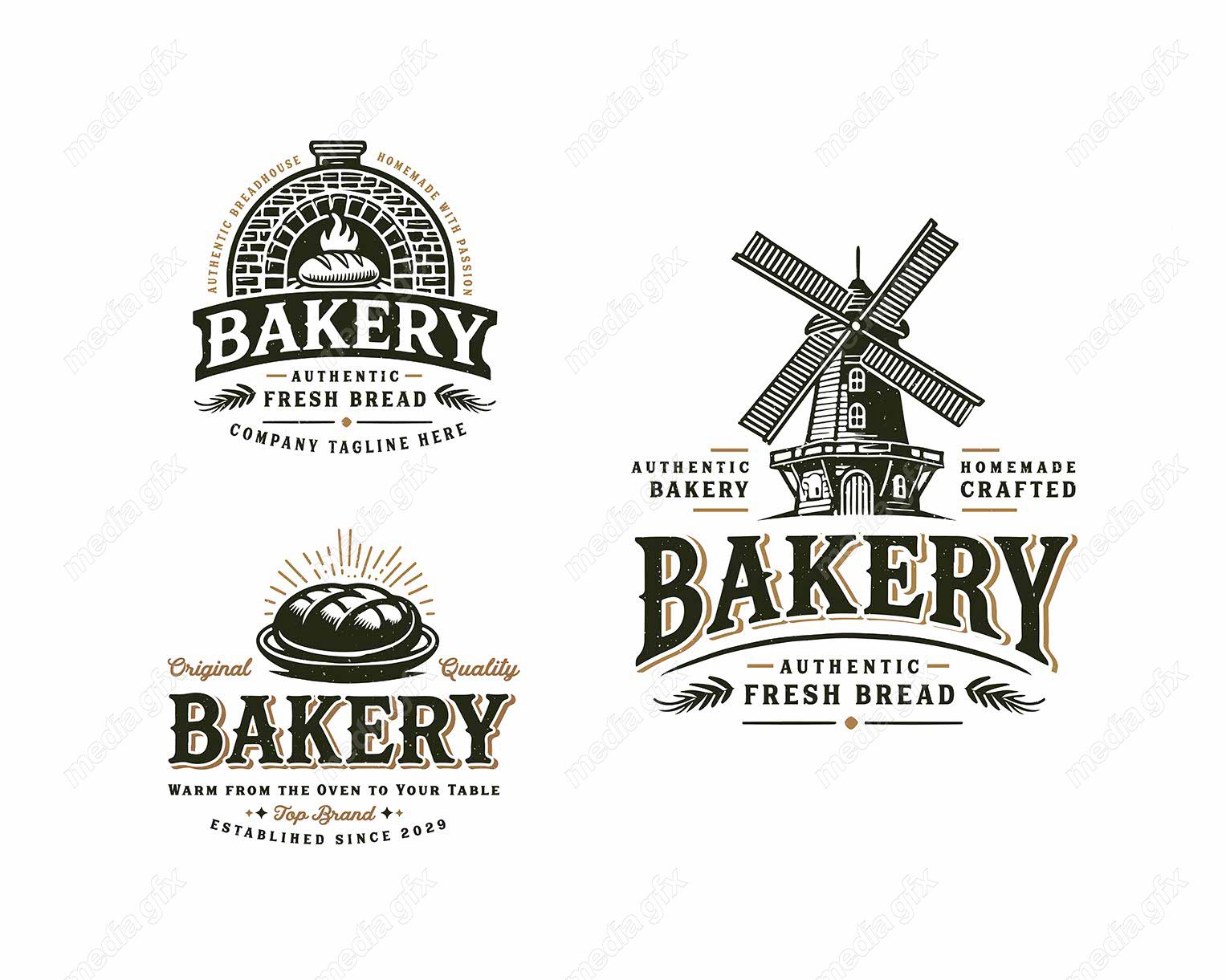 وکتور لوگو فروشگاه قنادی شیرینی و نان MV003476