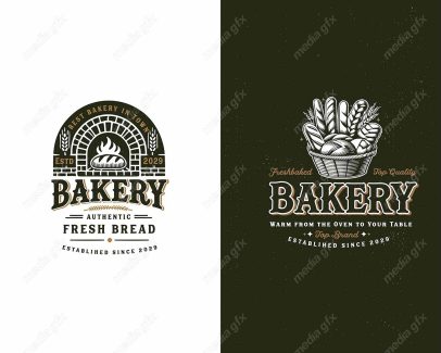 وکتور لوگو فروشگاه قنادی شیرینی و نان MV003477