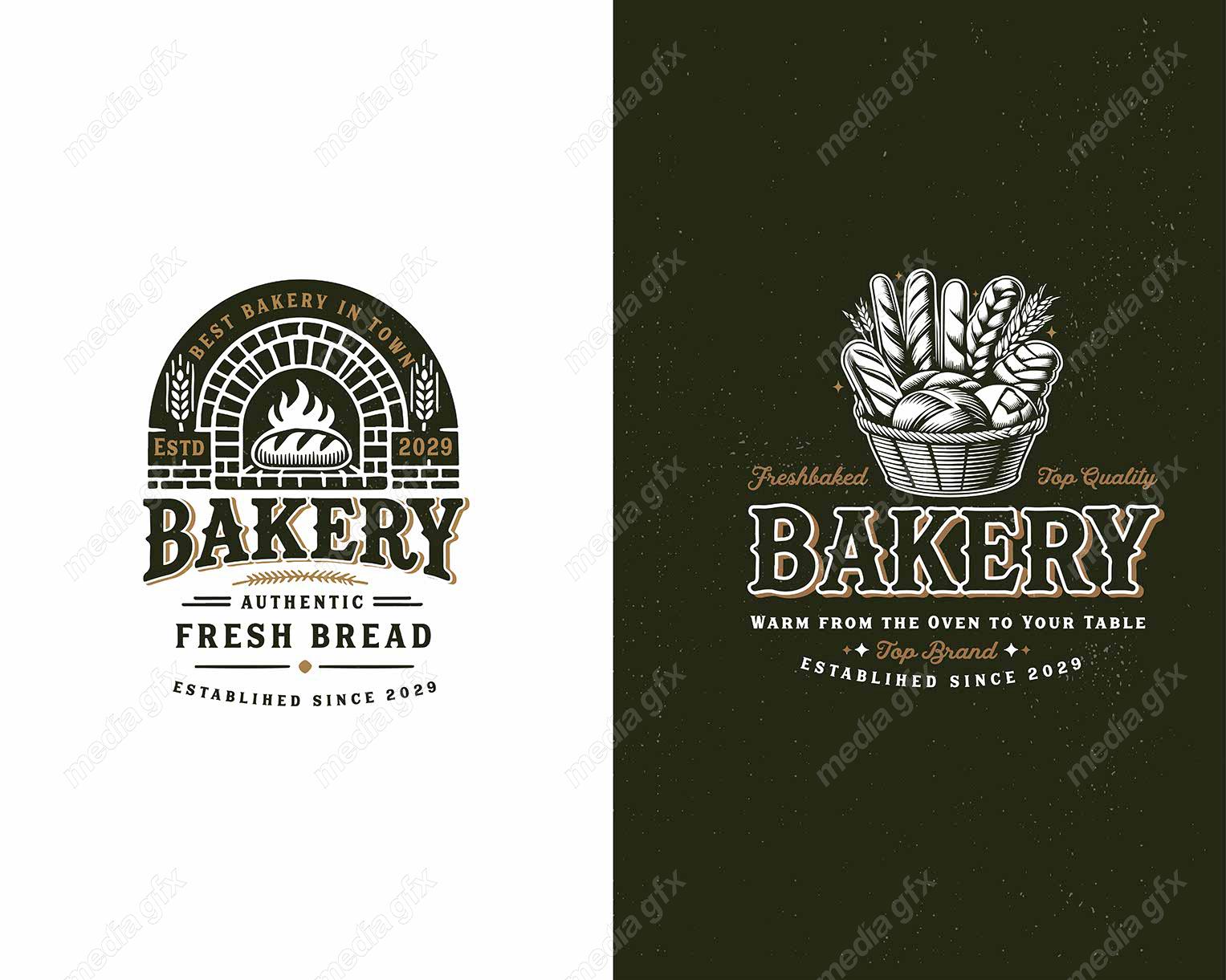 وکتور لوگو فروشگاه قنادی شیرینی و نان MV003477