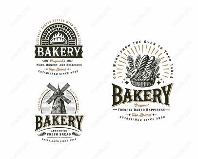 وکتور لوگو فروشگاه قنادی شیرینی و نان MV003478