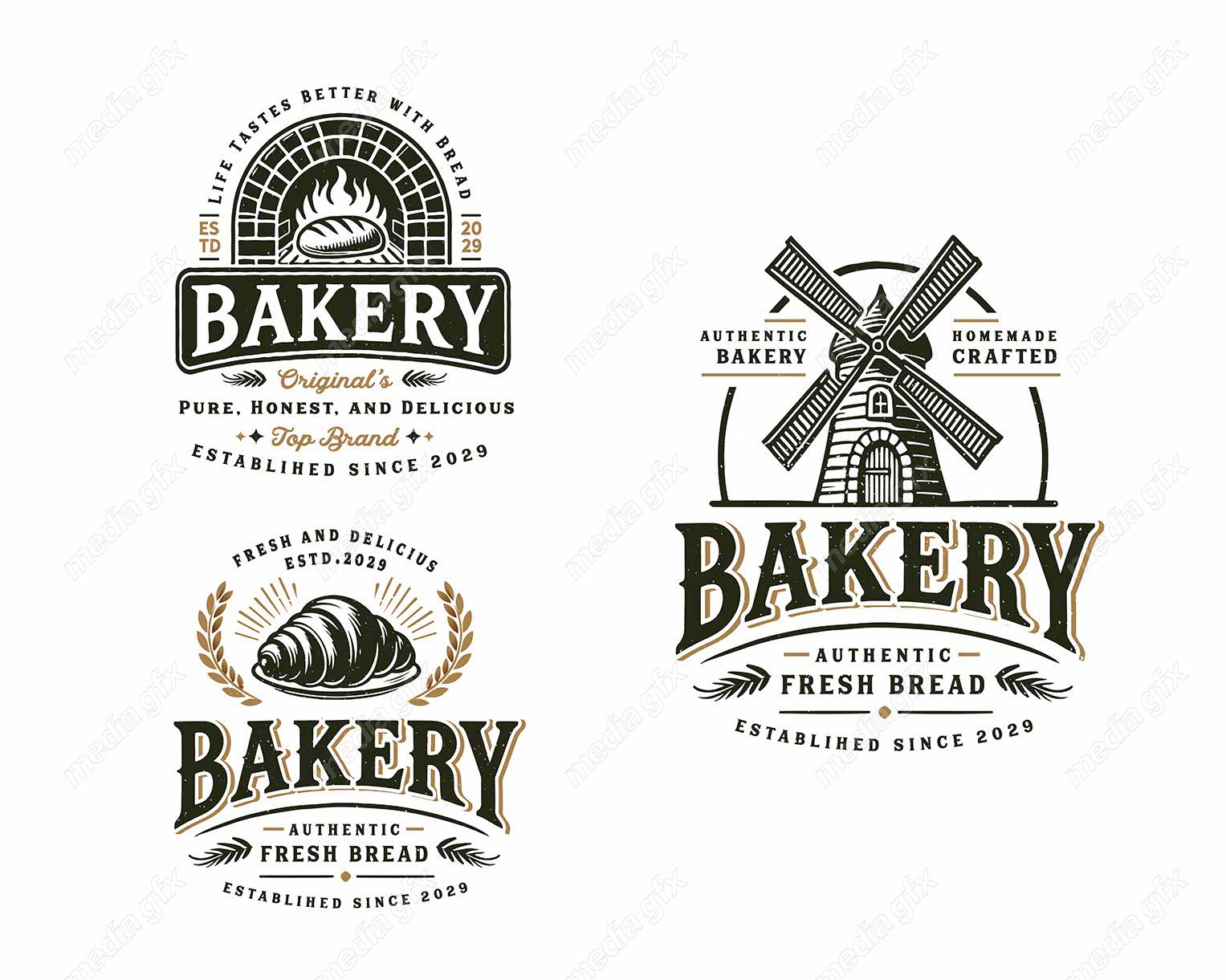 وکتور لوگو فروشگاه قنادی شیرینی و نان MV003480