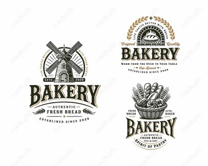 وکتور لوگو فروشگاه قنادی شیرینی و نان MV003482