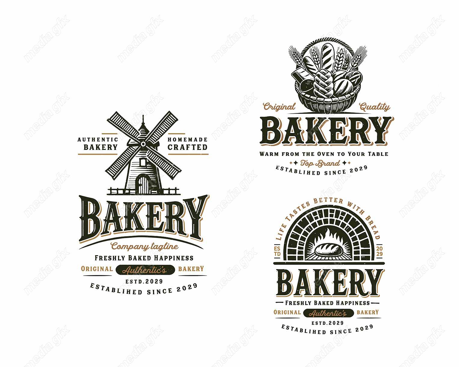 وکتور لوگو فروشگاه قنادی شیرینی و نان MV003484