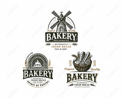 وکتور لوگو فروشگاه قنادی شیرینی و نان MV003485