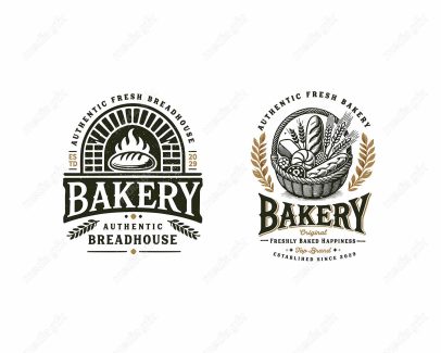 وکتور لوگو فروشگاه قنادی شیرینی و نان MV003489