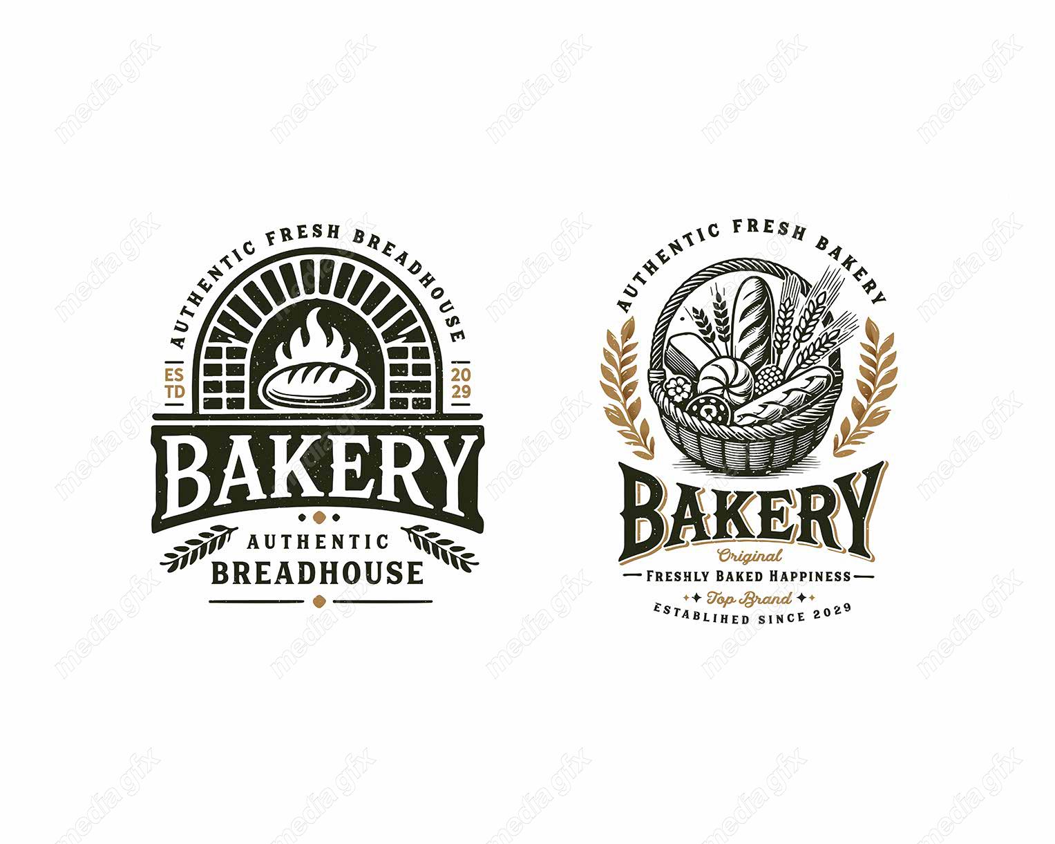 وکتور لوگو فروشگاه قنادی شیرینی و نان MV003489