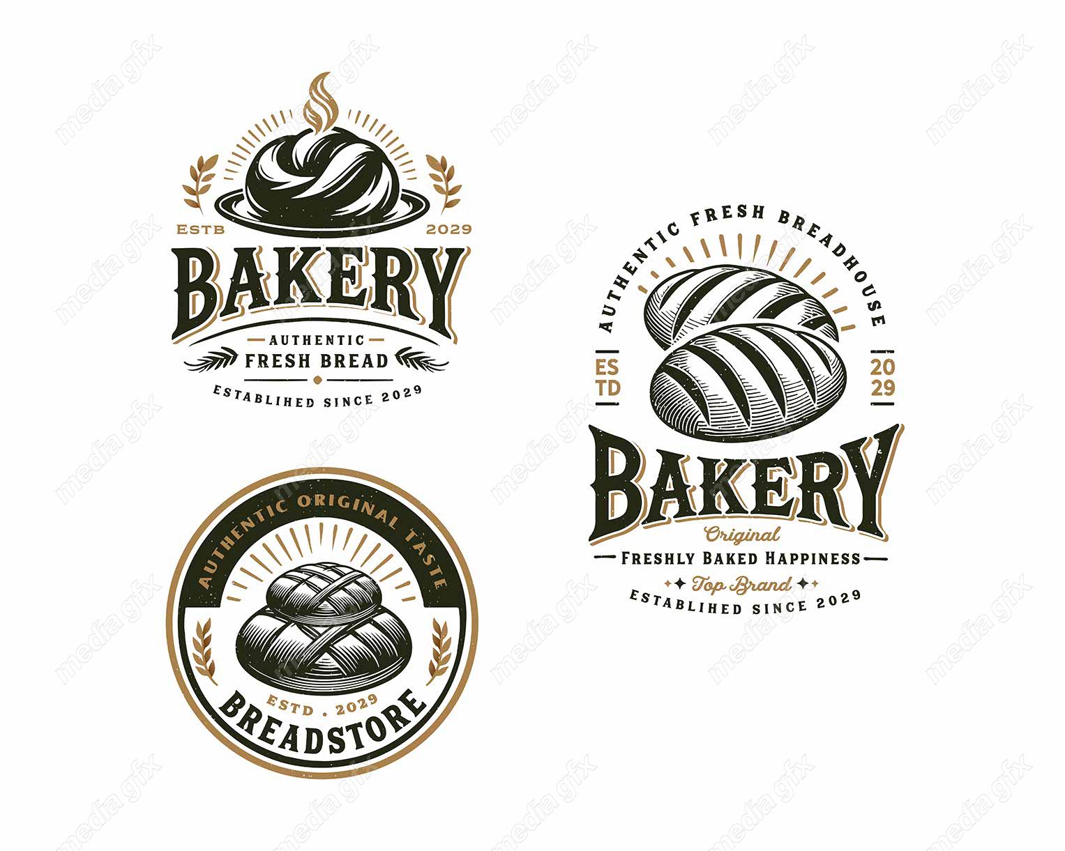 وکتور لوگو فروشگاه قنادی شیرینی و نان MV003490