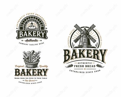 وکتور لوگو فروشگاه قنادی شیرینی و نان MV003493